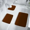 Three-piece set of embossed memory foam striped floor MATS, bathroom absorbent pads, toilet protection pads, cross-border supply details Picture